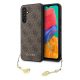 Guess 4G Charms Samsung Galaxy A54 5G szilikon tok, barna