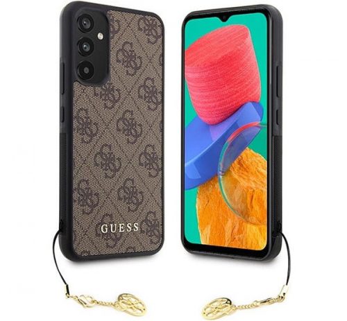 Guess 4G Charms Samsung Galaxy A34 5G szilikon tok, barna