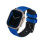 Uniq Linus Airosoft Apple Watch 42/44/45/49mm szilikon szíj, verseny kék