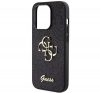 Guess Glitter Script Big 4G Apple iPhone 15 Pro hátlap tok, fekete