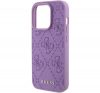 Guess Leather 4G Stamped Apple iPhone 15 Pro hátlap tok, lila