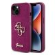 Guess Glitter Script Big 4G Apple iPhone 15 hátlap tok, lila