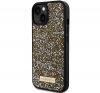 Guess Rhinestone Metal Logo Apple iPhone 15 hátlap tok, sárga