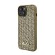 Guess Disco Metal Script Apple iPhone 15 hátlap tok, arany