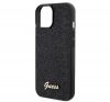 Guess Disco Metal Script Apple iPhone 15 hátlap tok, fekete