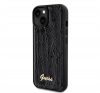 Guess Sequin Script Metal Apple iPhone 15 hátlap tok, fekete