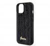 Guess Sequin Script Metal Apple iPhone 15 hátlap tok, fekete