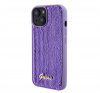 Guess Sequin Script Metal Apple iPhone 15 hátlap tok, lila