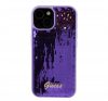 Guess Sequin Script Metal Apple iPhone 15 hátlap tok, lila