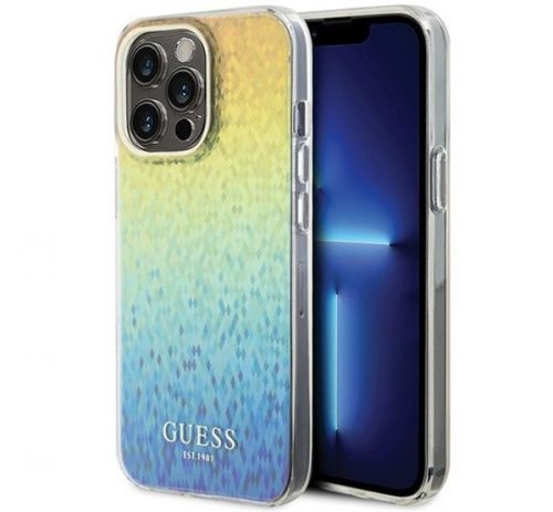 Guess IML Faceted Mirror Disco Iridescent Apple iPhone 15 Pro Max hátlap tok, színes