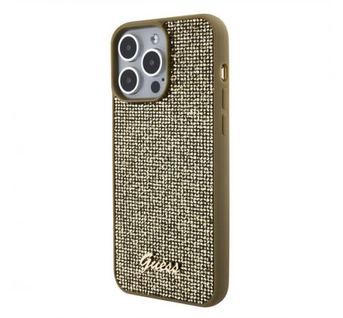 Guess Disco Metal Script Apple iPhone 15 Pro Max hátlap tok, arany