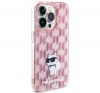 Karl Lagerfeld Monogram Choupette Apple iPhone 15 Pro hátlap tok, rózsaszín