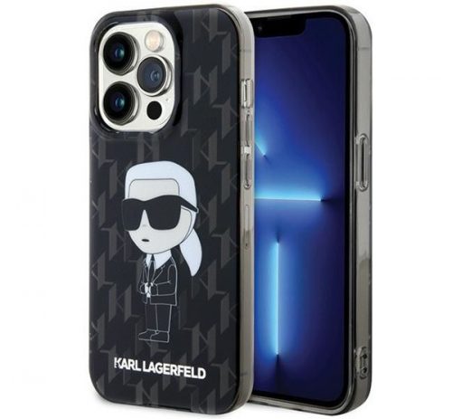 Karl Lagerfeld Monogram Ikonik Apple iPhone 15 Pro hátlap tok, fekete