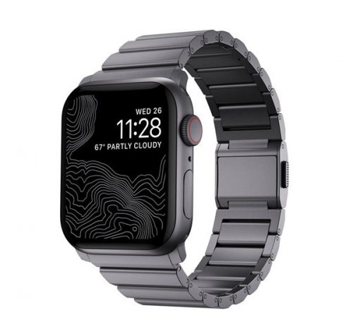 Nomad Aluminum Apple Watch 42/44/45/49mm fém szíj, asztroszürke