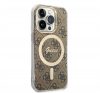 Guess 4G IML MagSafe Apple iPhone 14 Pro hátlap tok, barna