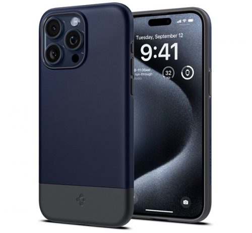 Spigen Style Armor Apple iPhone 15 Pro MagSafe tok, Midnight Indigo kék