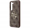 Guess PU 4G Metal Logo Samsung Galaxy S23 FE hátlap tok, barna