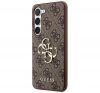 Guess PU 4G Metal Logo Samsung Galaxy S23 FE hátlap tok, barna