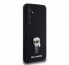 Karl Lagerfeld Liquid Silicone Metal Ikonik Samsung Galaxy S23 FE hátlap tok, fekete