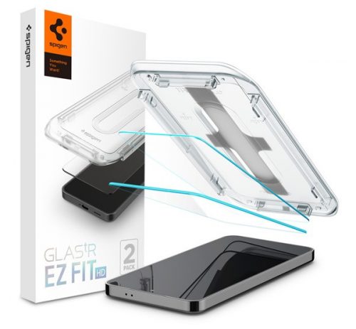 Spigen "Glas.tR SLIM EZ Fit" Samsung Galaxy S24 tempered kijelzővédő fólia felhelyező kerettel (2db)