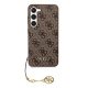 Guess 4G Charms Samsung Galaxy S24 szilikon tok, barna