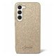 Guess Glitter Script 4G Samsung Galaxy S24+ hátlap tok, arany