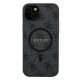 Guess 4G Collection Leather Metal Logo Samsung Galaxy S24+ mágneses tok, fekete