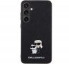 Karl Lagerfeld Saffiano Karl & Choupette Metal Pin Samsung Galaxy S24+ tok, fekete