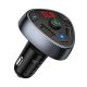 Hoco E51 autós szivargyújtó töltő, (PD18W + USB 2,1A) bluetooth FM transmitterrel, fekete