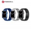 Forcell FA10 Apple Watch 42/44/45/49mm fém szíj, fekete