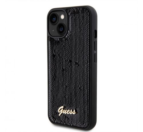 Guess Sequin Script Logo iPhone 13 tok, fekete