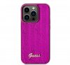 Guess Sequin Script Logo iPhone 14 Pro tok, magenta