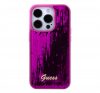 Guess Sequin Script Logo iPhone 15 Pro tok, magenta