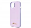 Guess PU Leather Iridescent Metal Script iPhone 15 tok, lila