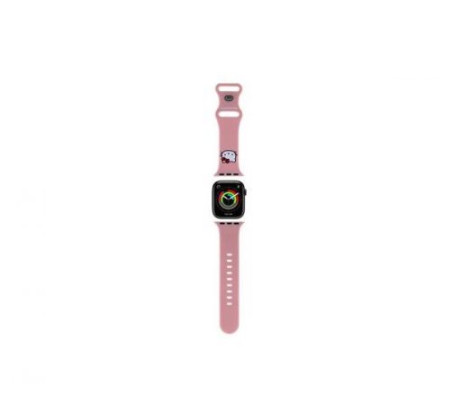 Hello Kitty Liquid Silicone Kitty Head Logo Apple watch szíj, 38/40mm, rózsaszín