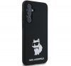 Karl Lagerfeld Choupette Metal Pin Samsung Galaxy A55 hátlap tok, fekete, KLHCSA55SMHCNPK