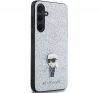 Karl Lagerfeld Fixed Glitter Choupette Logo Metal Pin Samsung Galaxy A35 hátlap tok, ezüst, KLHCSA35GCNPSG 