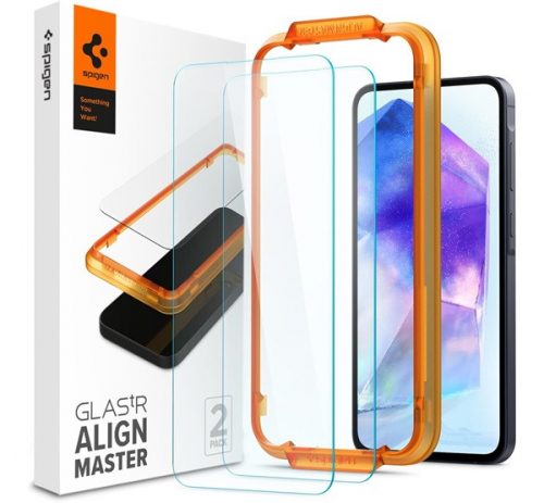 Spigen AlignMaster Samsung Galaxy A55 5G Tempered kijelzővédő fólia (2db)