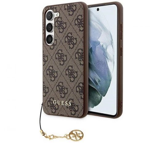 Guess 4G Charms Collection Samsung Galaxy A35 hátlap tok, barna, CSA35GF4GBR