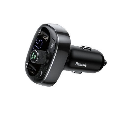 Baseus S-09, bluetooth FM T-típusú Transmitter, fekete