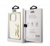 Karl Lagerfeld Wrinkled PU Signature Logo Apple iPhone 15 Pro hátlap tok, arany