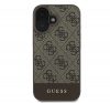 Guess 4G Bottom Stripe Apple iPhone 16 Plus hátlap tok, barna GUHCP16MG4GLBR