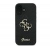 Guess Fixed Glitter Big 4G Apple iPhone 16 Plus hátlap tok, fekete/barna