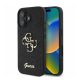 Guess Fixed Glitter Big 4G Apple iPhone 16 hátlap tok, fekete/barna