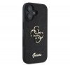 Guess Fixed Glitter Big 4G Apple iPhone 16 hátlap tok, fekete/barna