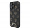 Guess Peony Script Apple iPhone 16 MagSafe kompatibilis hátlap tok, fekete/barna GUHMP16SPGPYSK