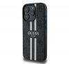 Guess 4G Printed Stripes MagSafe Apple iPhone 16 Pro Max hátlap tok, fekete/barna GUHMP16XP4RPSK