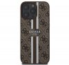 Guess 4G Printed Stripes MagSafe Apple iPhone 16 Pro Max hátlap tok, barna GUHMP16XP4RPSW