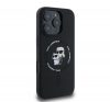 Karl Lagerfeld Silicone KC Heads Ring  Apple iPhone 16 Pro hátlap tok, fekete KLHMP16LSCMKCRHK