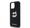 Karl Lagerfeld Liquid Silicone Choupette Head MagSafe Apple iPhone 16 Pro hátlap tok, fekete